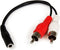StarTech.com MUFMRCA 6-Inch 3.5mm Female to 2 x RCA Male - RCA to AUX Y Stereo Splitter Cable, Black...