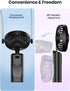 Portable Handheld Fan, 5000mAh Battery Operated Fan with LED Display, Hand Held/Neck/Desk 3 in 1 Small Personal Mini Fan 180° Foldable USB Recharg...