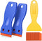 3Pack Plastic Razor Blades Scraper Tool (1Spatula)10 Double Edged blades,No Scratch Sticker Removal Scraper for Cleaning Adhesive Label Decal Glue...