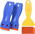 3Pack Plastic Razor Blades Scraper Tool (1Spatula)10 Double Edged blades,No Scratch Sticker Removal Scraper for Cleaning Adhesive Label Decal Glue...