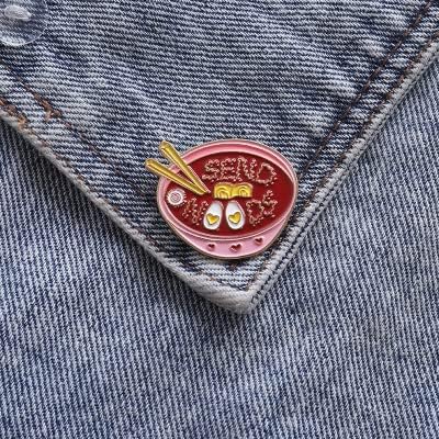 Set of 2 Ramen Nood Enamel Pins for Bags, Jackets, Hats & Tops - Ramen Fashion Accessory Japanese Foods Tonkotsu Ramen Brooches...
