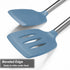 2 Pack Spatulas, Solid & Slotted Silicone Spatula Set, Stainless Steel Handle Coated with Silicone, Non Stick, Heat Resistant Rubber Flipper for F...