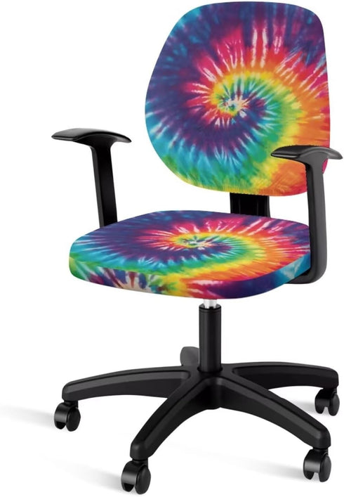 Office Chair Cover with Elastic Band Removable Protective Slipcover Universal Desk Chair Covers Rotating Chair High Elastic Fabric Armchair Slipco...