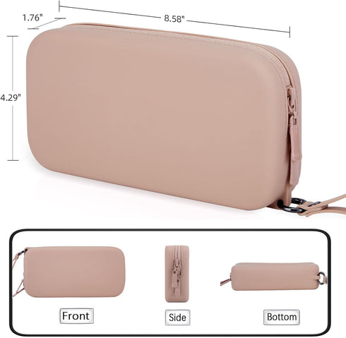 Silicone Makeup Bag - Travel Cosmetic Bags for Women,Waterproof Portable Pouch Toiletry Bag Make up Organizer with Double Zipper...