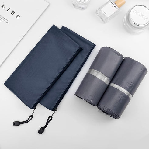 Sanitary Napkin Disposal Bags, Feminine Personal Disposal Bags, 200pcs Gray Opaque Bags and 2pcs Dark Blue Sanitary Napkin Storage Bags for Sanita...