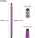 MECCANIXITY 5pcs Stylus Pens for Touch Screens Dual Rubber Tips Capacitive Stylus Universal Tablet Pen Sensitivity Precision, Purple...