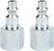 WYNNsky Industrial Air Plug Set, 1/4 Inch Body Size, 3/8 Inch NPT Female Threads, 2 Pieces Steel Air Fittings...