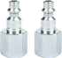 WYNNsky Industrial Air Plug Set, 1/4 Inch Body Size, 3/8 Inch NPT Female Threads, 2 Pieces Steel Air Fittings...