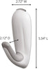 Command Bathroom Wall Hook with Water-Resistant Adhesive Strips, Bathroom Organizer for Hanging Bath Towels and Loofahs, 1 Shower Hook with 2 Comm...