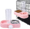 Crate Dog Cat Bowls, Dog Water and Food Bowl Set with Detachable Stainless Steel Bowl and Automatic Water Dispenser Bottle, Hanging Pet Cage Kenne...