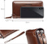 Large Wallet Clutch Long Leather Phone Purse Business Hand Clutch Bag Card Holder Travel Wallet for Men Women Father Husband...
