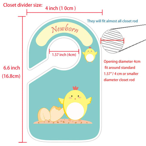 Baby Closet Dividers with Extra Stickers - Cute Nursery Clothes Organizer/Hangers...