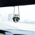 Cute Swinging Panda Car Mirror Hanging Accessories Fun Interior Rearview Mirrors Car Decorations (Panda)...