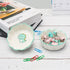 NatSumeBasics Ceramic Paper Clip Holder with Green Dinosaur Cute PaperClip Dish Cup Holders Dispenser for Home Office Desk Organizer Accessories a...