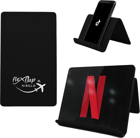 Airplane Travel Essentials for Flying Flex Flap Cell Phone Holder & Flexible Tablet Stand for Desk, Bed, Treadmill, Home & in-Flight Airplane Trav...