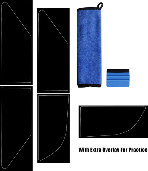 NDRUSH Blackout Taillight Vinyl Tint Film Precut Overlay Tail Light Wrap Cover Compatible with Dodge Durango 2014-2021...