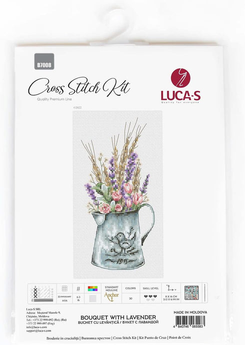 Cross Stitch Kit Luca-S - Bouquet with Lavender B7008...