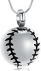 Stainless Steel 20mm Baseball Memorial Urn Jewelry Pendant Hold Cremation keepsake necklace for ashes...
