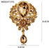 Wedding Bridal Big Crystal Rhinestone Bouquet Brooch Pin for Women (gold)...