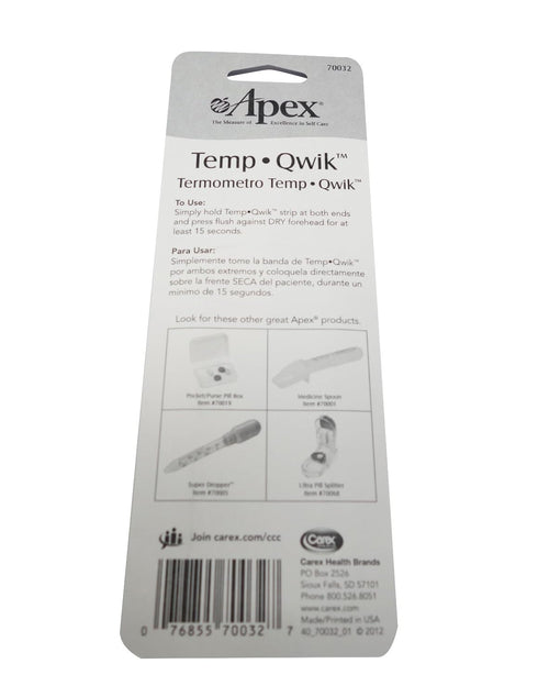 Apex Temp-Quik Forehead Strip Thermometer...