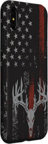 iPhone XS Max American Flag Whitetail Deer Buck Hunting USA FLAG Hunter Case...