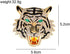 Rhinestone Roaring Tiger Brooch Women Men Crystal Enamel Tiger Head Brooch Pin For Party...