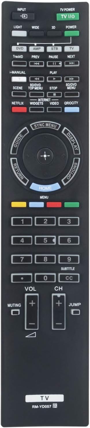 RM-YD057 Remote Control Replacement for Sony Bravia LCD Digital Color TV XBR-65HX929 KDL-46HX820 XBR-46HX929 XBR-55HX929 KDL-55HX820 XBR-65HX29 KD...