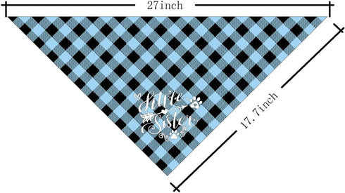 Dog Bandana, Little Sister Dog Bandana, Dog Scarf Classical Plaid Printing, Dog Scarf Accessories, Dog Bandana Pet Scarf, Pet Baby Announcement Sc...