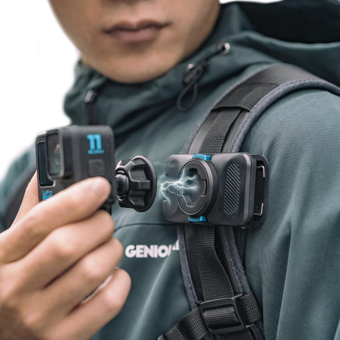 SUREWO 360° Rotation Magnetic Quick Release Backpack Clip Mount Compatible with Gopro Hero 12,11,9,8,7,6,5,DJI Action 4/3 and More...