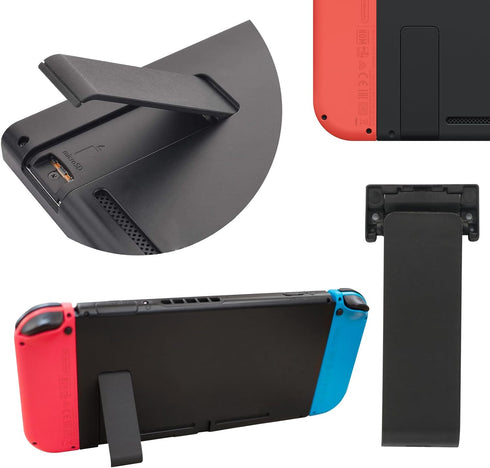 Kickstand Stand Replacement Repair Parts Back Shell Holder Back Bracket Repair Tool Kit Compatible with Switch Console, Transparent Storage Box In...