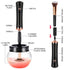 Premium Makeup Brush Cleaner and Dryer Machine Hangsun Electric Cosmetic Make Up Brushes Set Cleaning Tool with 8 Size Rubber Collars Wash and Dry...