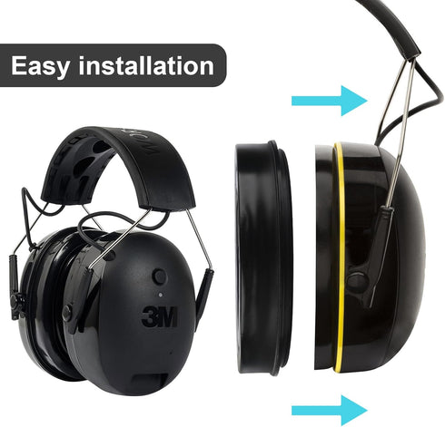 3M WorkTunes Ear Pads - Silicone Gel Instant chill Replacement Earpads Compatible with 3M WorkTunes Peltor Tactical 100/300/500 Ear Cushion Rangeg...