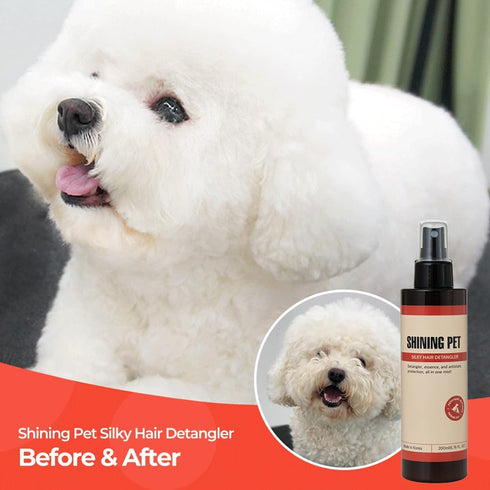 Shining Pet Silky Hair Detangler, Premium K Beauty pet Grooming Spray, Dog Detangler Spray, Pet Conditioner for Dogs & Puppies for Shiny Coats and...