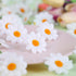 SULOLI 100 Pack Easter Fabric Decorative Daisies Flower Spring for Easter Bonnet Craft Decorations(White)...