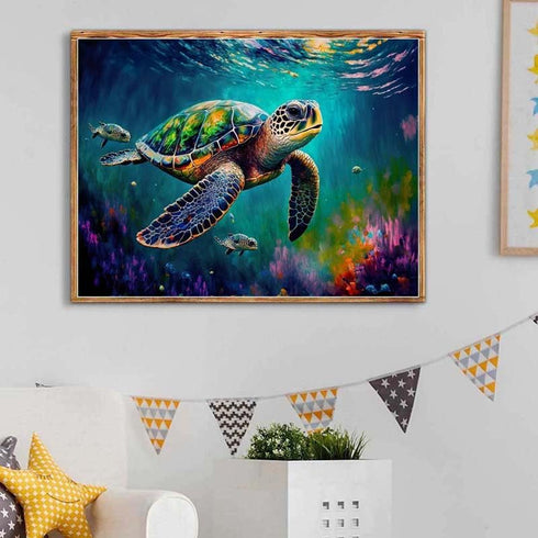 ZHUDENGXJL Sea Turtle Diamond Art Kits for Adults,5D Full Drill Diamond Art Kits for Beginners Adults,DIY Crystal Rhinestone Diamonds Pictures wit...