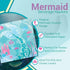 Mermaid Design Beverage Napkins (Pack of 16) - Enchanting Designs Perfect for Under-the-Sea Themed Parties & Celebrations...