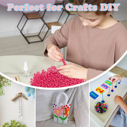 1100pcs Pony Beads,Beads for Jewelry Making Beads for Bracelets Making Hair Beads Friendship Bracelet Beads Kit Beads for Crafts Pony Beads Bulk K...