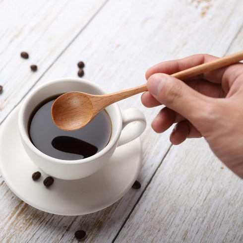 2pcs 6inch Honey Dipper Stick,2pcs 7.87inch Long Handle Coffee Stirring Spoons,Beech Wooden Honey Jar Spoons Stirrer,Dessert Iced Tea Cocktail Mix...