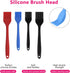 Silicone Basting Pastry Brush Set 4 Pack Heat Resistant Spread Oil Butter Sauce for BBQ Grill Barbeque Kitchen Baking Cooking Pastries, 2 Large & ...