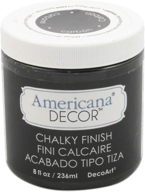 DecoArt Americana Chalky Finish Paint 8oz, Carbon,Gray...