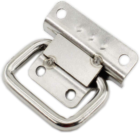 4 Pack Stainless Steel Wardrobe Handle, Foldable Boat Hatch Latch Cabinet Lifting Ring Pull Handle,Cabinet Pull Handle Accessories,Toolbox Door Ch...