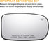 X AUTOHAUX Car Rearview Right Passenger Side Mirror Glass Replacement W/Backing Plate Heated White Glass for Dodge Charger Challenger 2011-2021 fo...