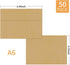 Kraft Envelopes, 4x6 Envelopes for Invitations, A6 Envelopes 50 Pack Card Invitation Envelopes, Brown Postcard Envelopes (4.72"x6.49")...