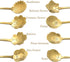 AnSaw 8 Piece Flower Scoop Set, Stainless Steel Reusable Tea Scoops Cake Spoon Set for Tea Parties (4.9 Inch, Gold)...