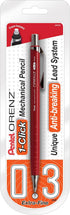 Pentel® Orenz Mechanical Pencil, B Lead, 0.3 mm, Red Barrel...