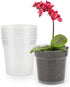 KINGLAKE GARDEN Clear Orchid Pots,4.5 Inch Clear Plastic Orchid Pots with Holes,16 Pack Clear Orchid planter Orchid Pots Plant Pots for Indoor Out...