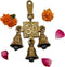 Brass Hanging Subh labh Door Decor Wall Sculpture Ganesh laxmi Saraswati hangings with Bells (Art Deco hangings AUM)...