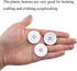 Hahiyo Plastic Buttons 4 Big Holes 30mm Round Flat Back Save Ears Thread Easily Prevent Irritate No Tangle Strong Grip Sturdy for DIY Craft Sew Kn...