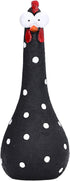 Chicken Statue Silly Chicken Decor Resin Statue Ornaments with Long Neck Handmade Unique Ornament for Home Garden Backyard Decoration(Black)...