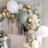 Sage Green Gold Confetti Balloons - 50 pcs Olive Green Blush Gold Metallic Latex Balloon for Eucalyptus Birthday Baby Shower Wedding Bridal Shower...